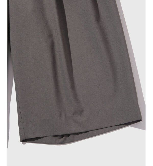 ADAM ET ROPE'「ドライウーステッドワイドショートスラックス」|チノ|