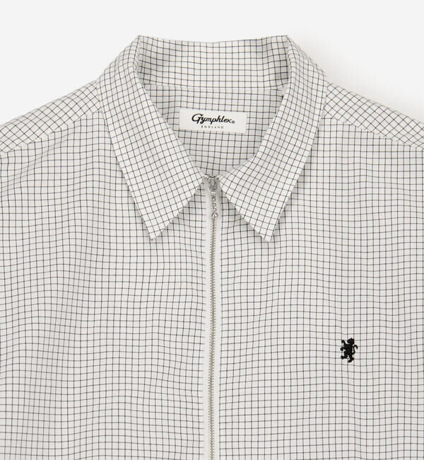 GYMPHLEX「Gymphlex | コットンタイプライター 長袖ジップシャツ MEN」|シャツ・ブラウス|