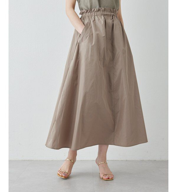 Drawing Numbers「【Drawing Numbers】タフタギャザースカート」|スカート|グレージュ