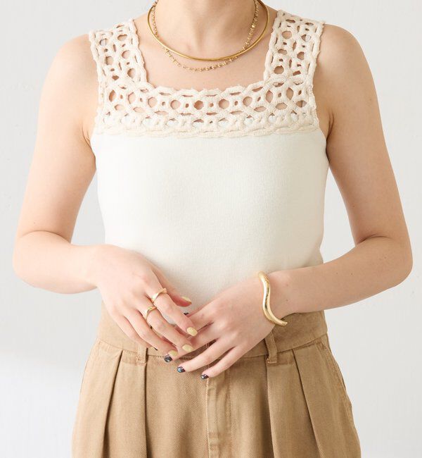  「レーストリムニットキャミ」|ニット・セーター|