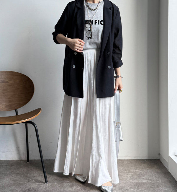  「【ウォッシャブル】シアーダブルジャケット」|テーラードジャケット|