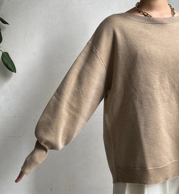  「アシメラウンドニットプルオーバー」|ニット・セーター|