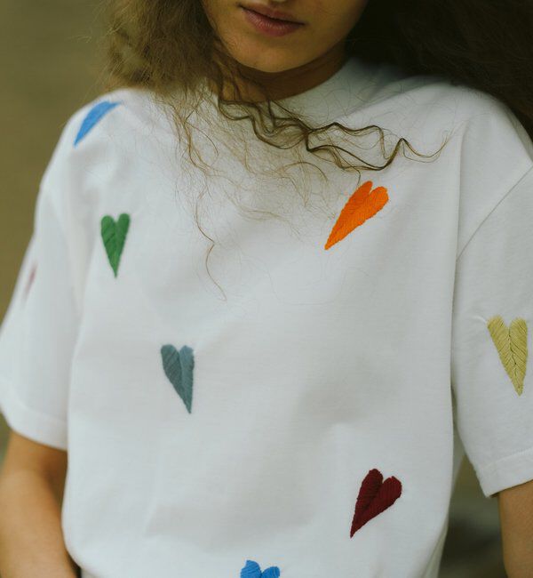  「【Dhritie】リーフ刺繍Tee」|Tシャツ・カットソー|