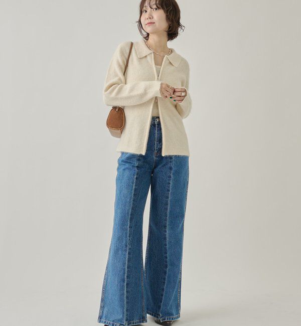  「ビスチェ付き ダブルＺＩＰカーディガン」|カーディガン|