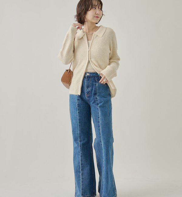  「ビスチェ付き ダブルＺＩＰカーディガン」|カーディガン|