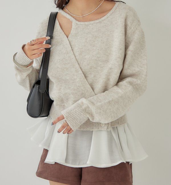  「ペプラムドッキングニット」|ニット・セーター|