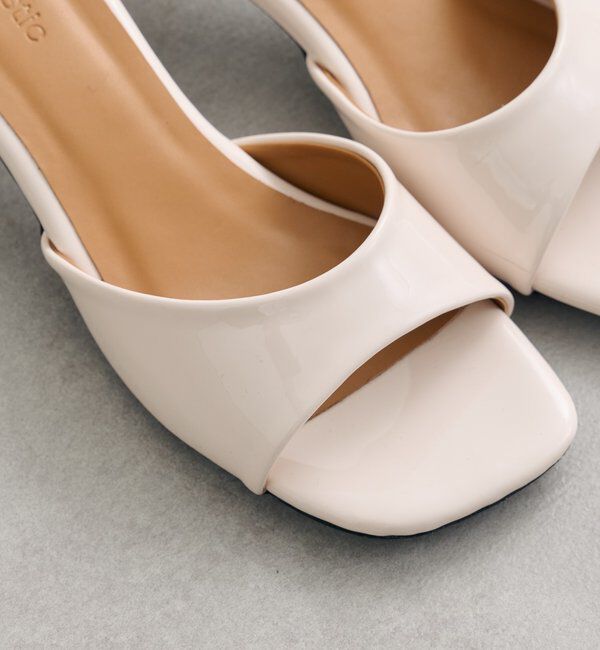  「スクエアトゥヒールサンダル」|サンダル|