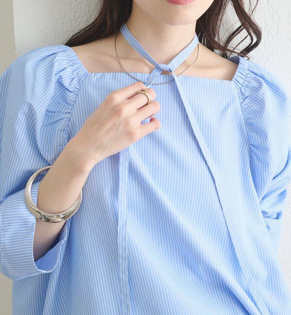  「チョーカーリボンパフブラウス」|シャツ・ブラウス|