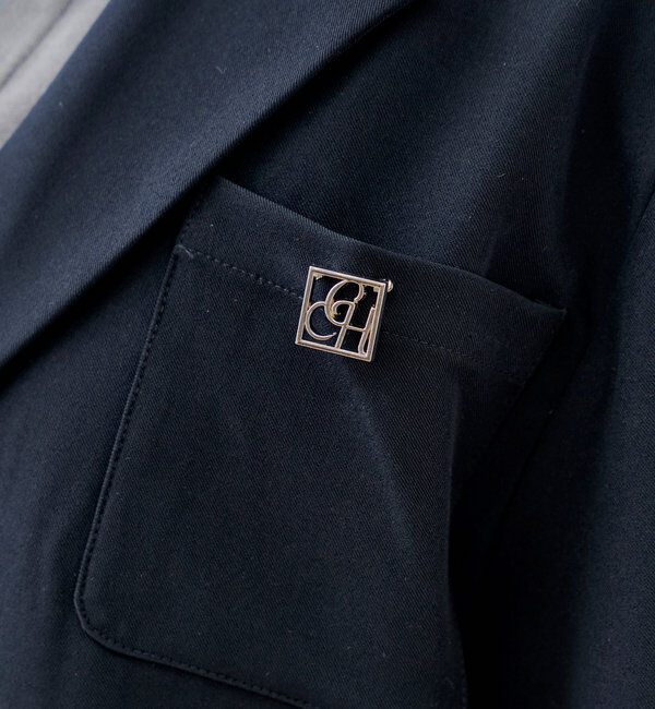  「ロゴブローチ付きオーバーシングルジャケット」|テーラードジャケット|