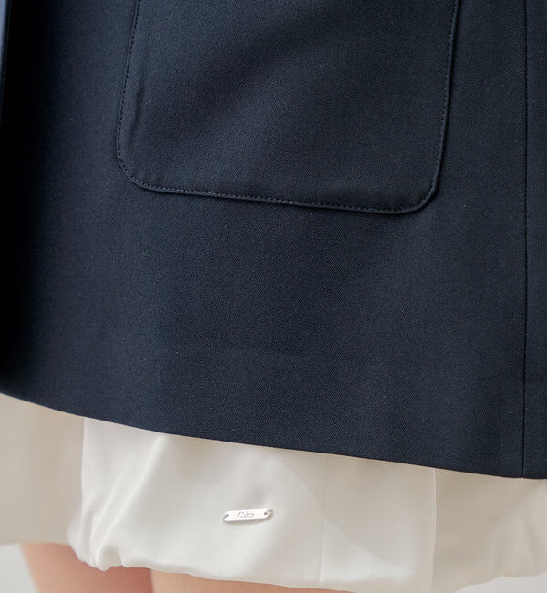  「ロゴブローチ付きオーバーシングルジャケット」|テーラードジャケット|