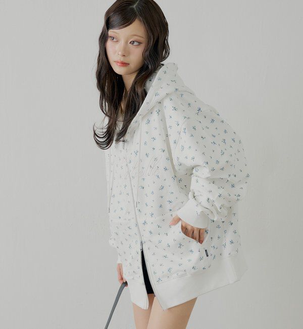  「花柄ルーズパーカー」|パーカー|