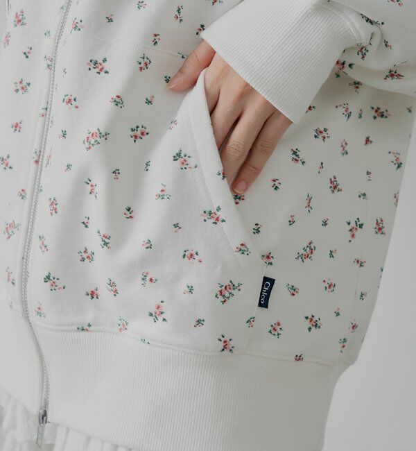  「花柄ルーズパーカー」|パーカー|
