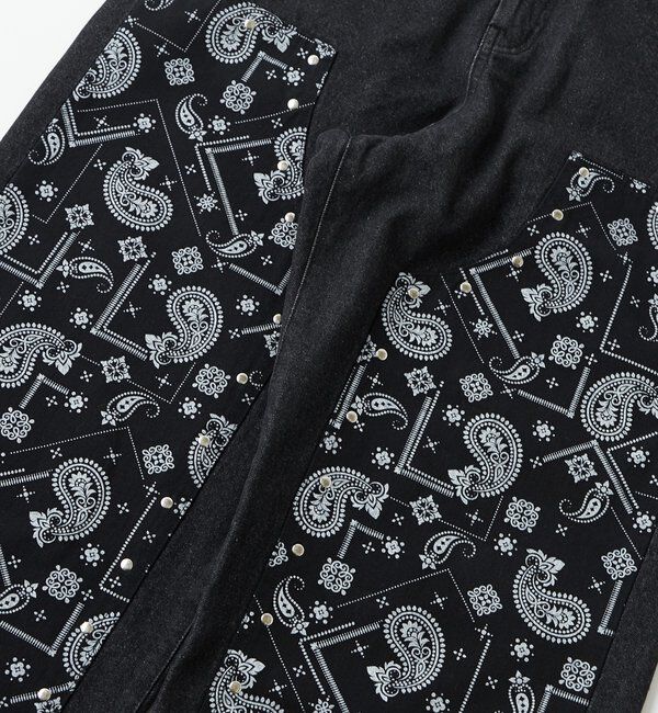  「ペイズリーダブルニーデニム」|デニム|