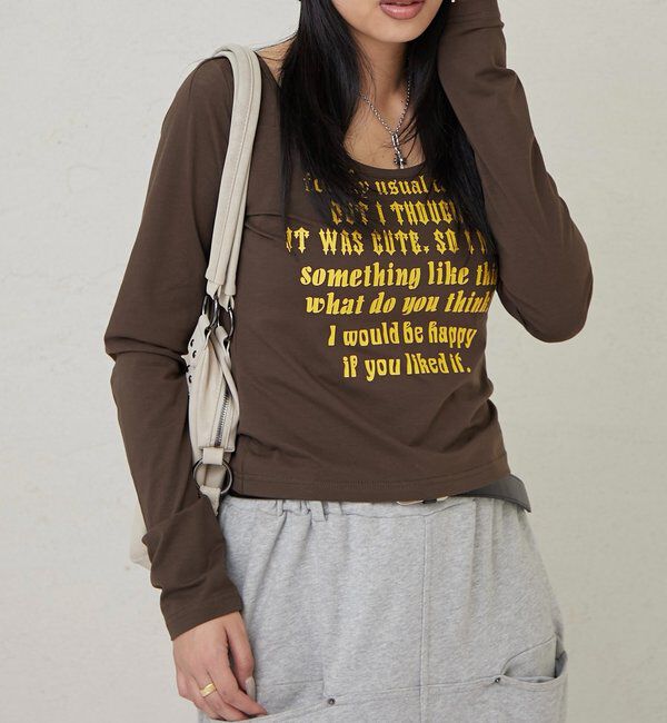  「【WEB限定】フレーズロゴトップス」|Tシャツ・カットソー|