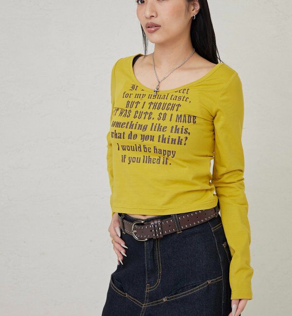  「【WEB限定】フレーズロゴトップス」|Tシャツ・カットソー|