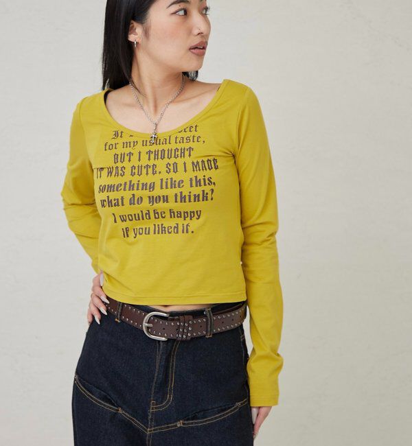  「【WEB限定】フレーズロゴトップス」|Tシャツ・カットソー|