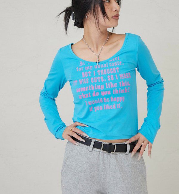  「【WEB限定】フレーズロゴトップス」|Tシャツ・カットソー|