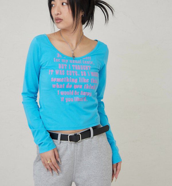  「【WEB限定】フレーズロゴトップス」|Tシャツ・カットソー|