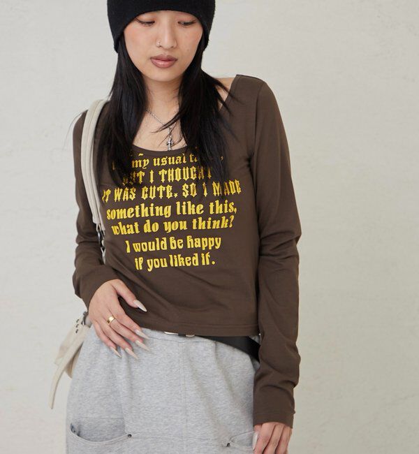  「【WEB限定】フレーズロゴトップス」|Tシャツ・カットソー|