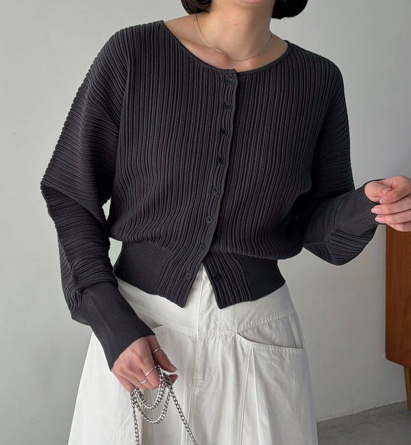  「プリーツパフカーディガン」|カーディガン|