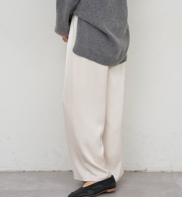  「サテンワイドパンツ」|チノ|