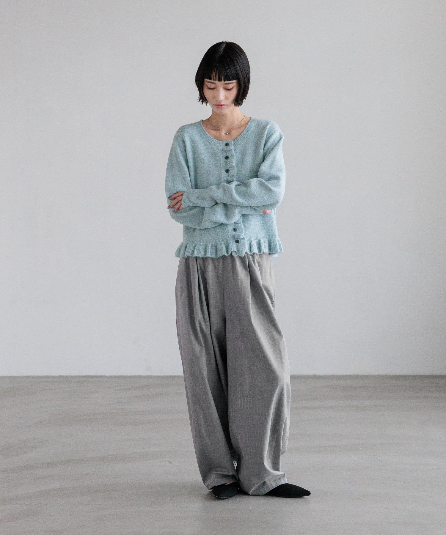 LOWRYS FARM「イージーワイドコクーンパンツ」|チノ|