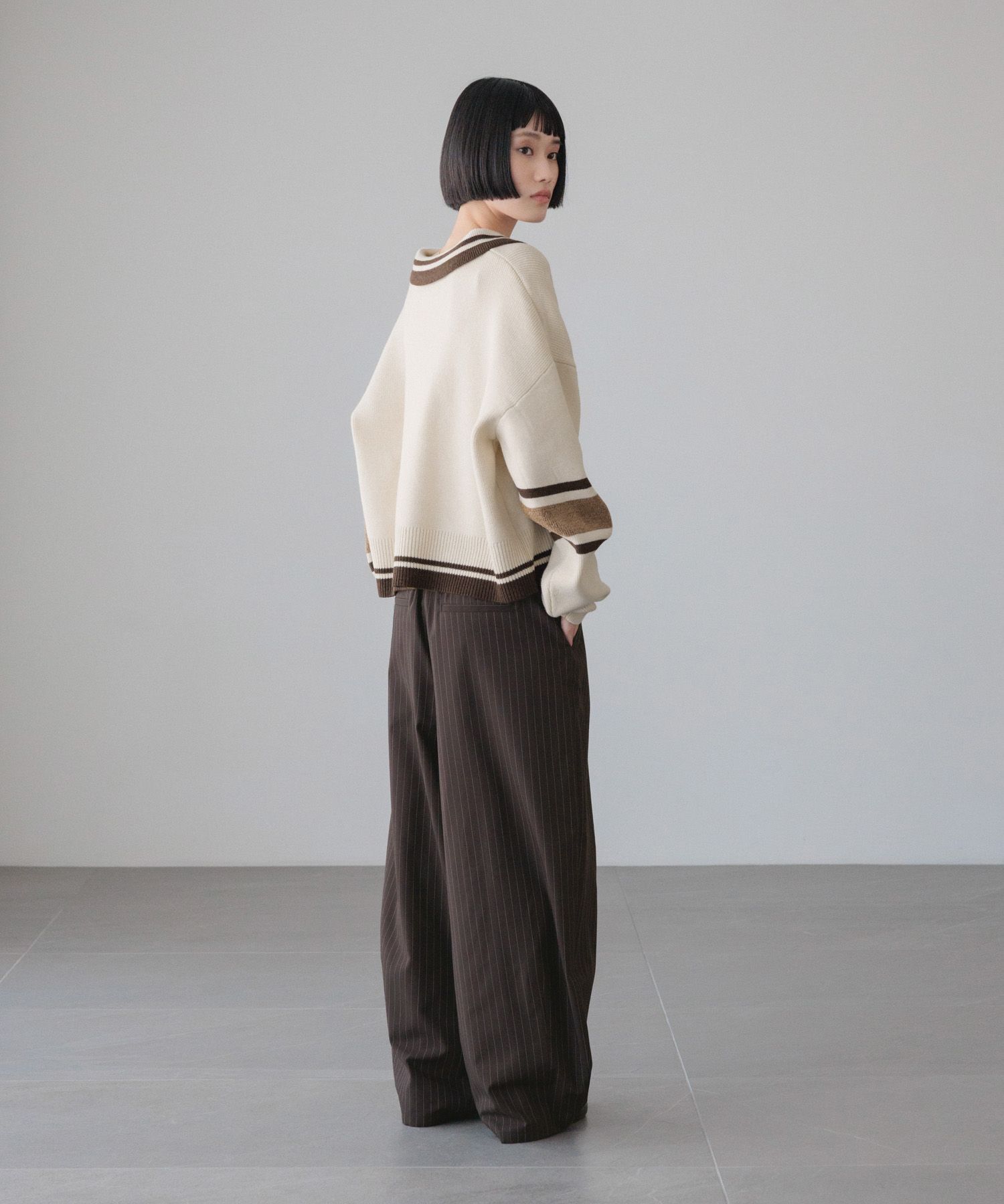 LOWRYS FARM「イージーワイドコクーンパンツ」|チノ|