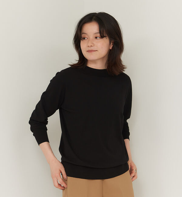 collex「ストレッチニットプルオーバー」|ニット・セーター|ブラック