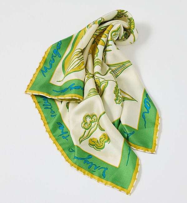collex「【manipuri/マニプリ】フローラシルクスカーフ」|バンダナ・スカーフ|グリーン