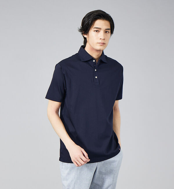 ABAHOUSE「コンパクト シルケット スムース ポロシャツ」|ポロシャツ|