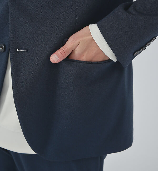 ABAHOUSE「【セットアップ対応/FLEX JACKET】ポンチ シャンブレー ジャケット」|テーラードジャケット|