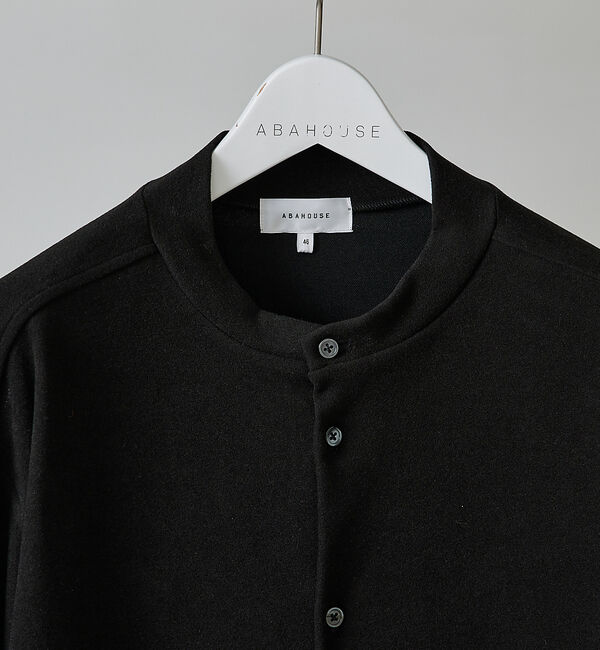 ABAHOUSE「【ストレッチポンチ】ハイネック シャツカーディガン」|カーディガン|