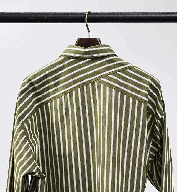 ABAHOUSE「【バイアスヨーク】オーバー ストライプシャツ」|シャツ・ブラウス|