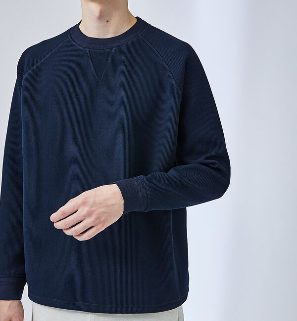 ABAHOUSE「【スウェット / ニット】クォーターゲージ ラグランスリーブ プルオーバー」|スウェット・ジャージ|