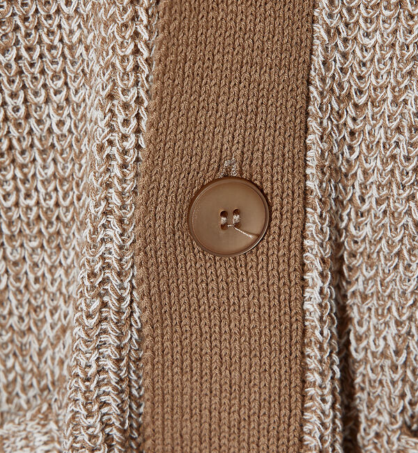 ABAHOUSE「ミックスカラー 片畦編み カーディガン」|カーディガン|