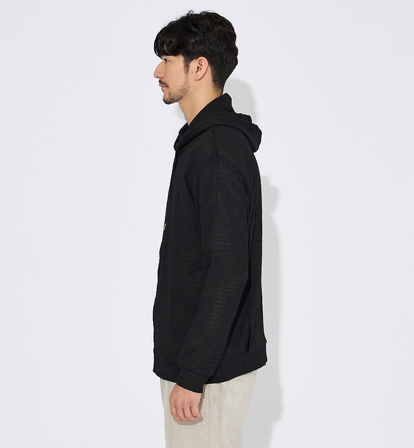 ABAHOUSE「【ブロック柄】ストレッチ シアーパーカー」|パーカー|