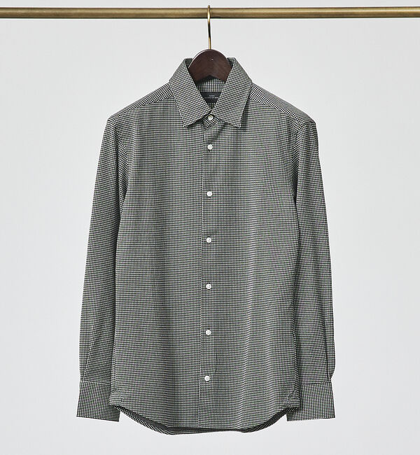 ABAHOUSE「【FLEX SHIRTS】コンパクトシルキー ギンガムチェック 長袖シャツ」|シャツ・ブラウス|
