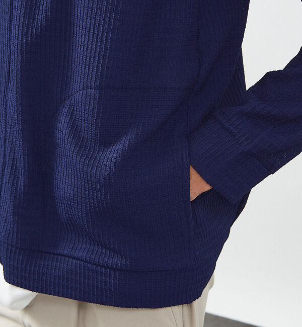 ABAHOUSE「ブロック柄メッシュ　ダブル ジップパーカー / シアーストレッチ」|パーカー|