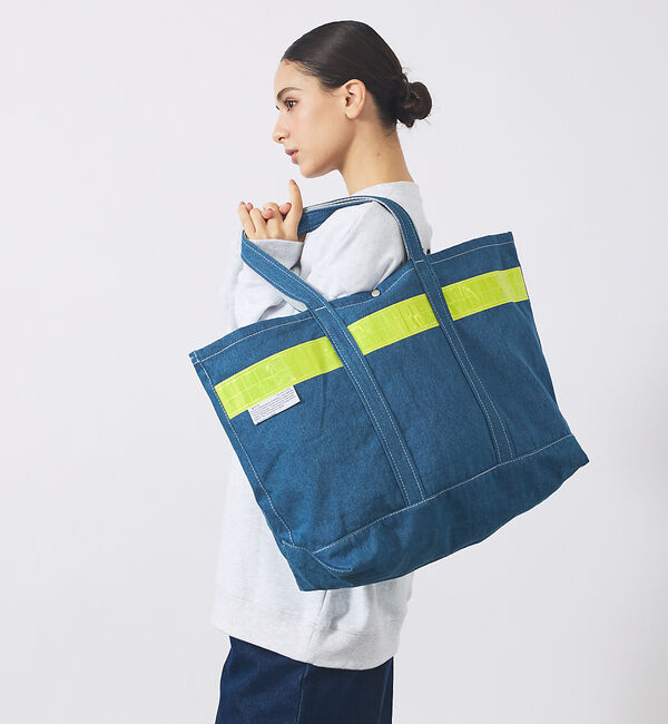 ABAHOUSE「【WEEKENDER/ウィークエンダー】 SAFETY DENIM TOTE/デ」|トートバッグ|ブルー