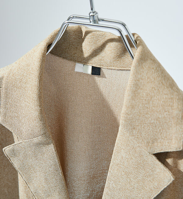 ABAHOUSE「【シアー素材】SHARIR JERSEY ラペル カーディガン / 吸水速乾 軽」|カーディガン|