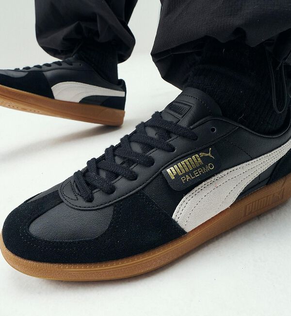 ABAHOUSE「【PUMA/プーマ】 PALERMO LTH/パレルモ レザー スニーカー/ユニ」|スニーカー|ブラック