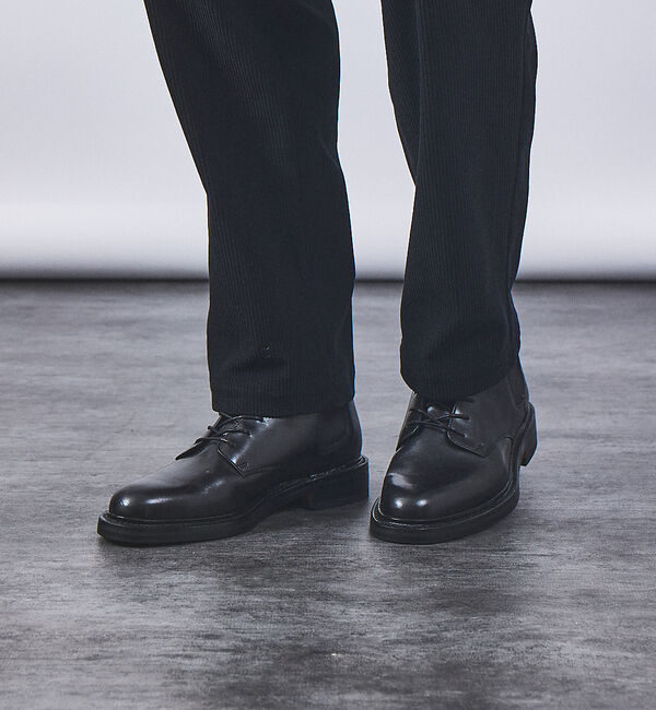 alfredoBANNISTER「グッドイヤー製法 レースアップ サイドゴア 6ホール プレーントゥ ダービー ブ」|ショートブーツ|