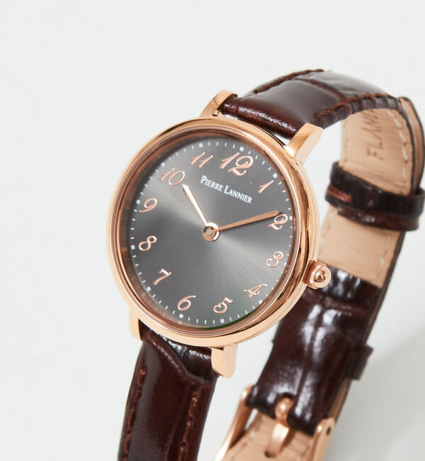 Rouge vif「【PIERRE LANNIER】ノバコレクションチャコールグレーP427C930」|腕時計|