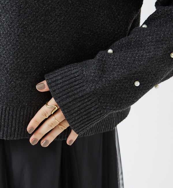 Rouge vif「【一部店舗限定】ビジューニットプルオーバー」|ニット・セーター|