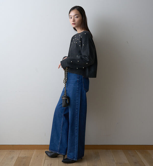 Rouge vif「【一部店舗限定】ビジューニットプルオーバー」|ニット・セーター|