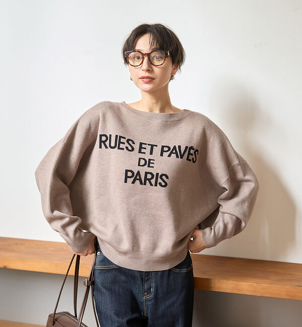 Rouge vif「【2025新色登場】ジャガードロゴニット」|ニット・セーター|