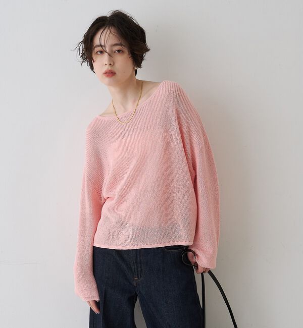 Rouge vif「【一部店舗限定】バックスリット ゆるメッシュニット」|ニット・セーター|