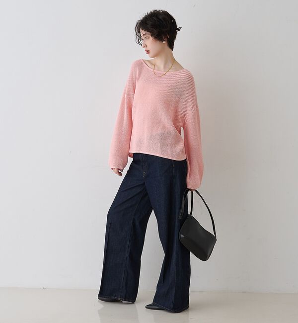 Rouge vif「【一部店舗限定】バックスリット ゆるメッシュニット」|ニット・セーター|