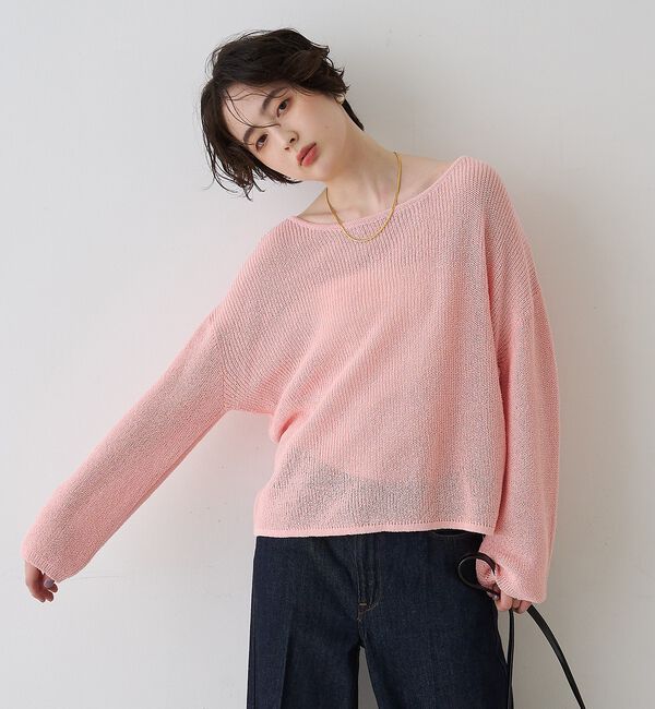 Rouge vif「【一部店舗限定】バックスリット ゆるメッシュニット」|ニット・セーター|