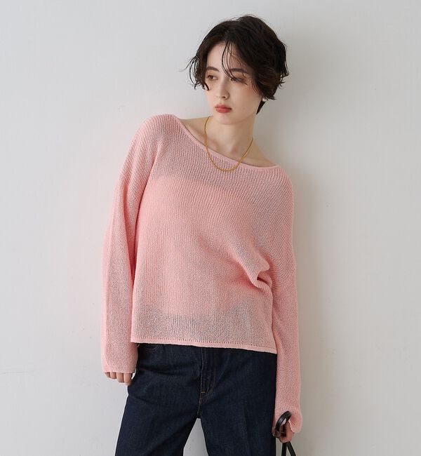 Rouge vif「【一部店舗限定】バックスリット ゆるメッシュニット」|ニット・セーター|